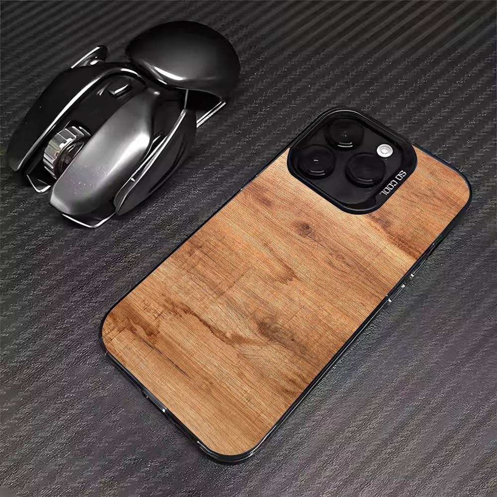 Natural Wood   Phone Case For iPhone 17 16 15 14 13 12 11 Pro Max XS Max 7 8 Plus Shockproof Silicone Matte Cover