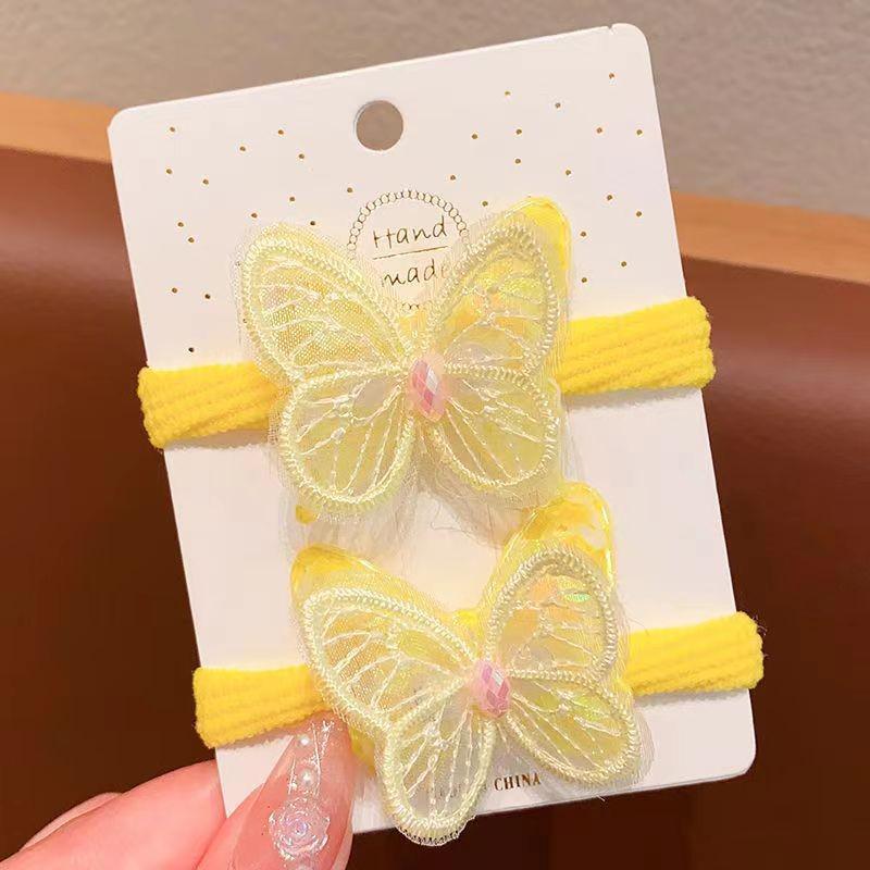 Gradient Silk Yarn Bow Butterfly Hairpin for Kids – Fairytale Style