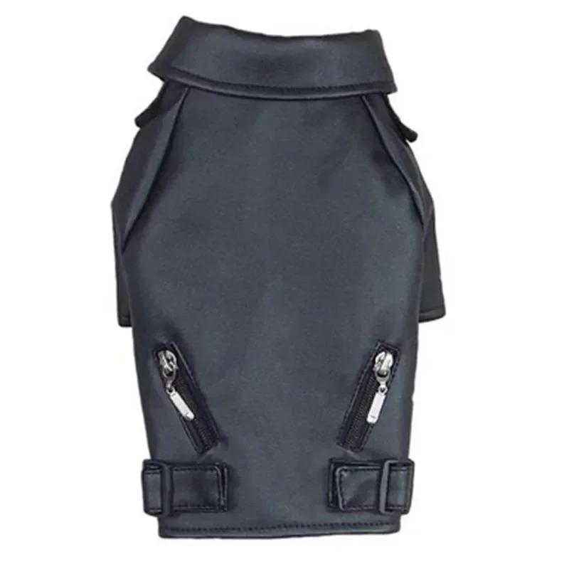 

Leather Dog Coat Jacket Winter Dog Clothes Outfit Garment Warm Pet Costume Puppy Yorkie Poodle Bichon Schnauzer Pug Clothing XS（old） чёрный