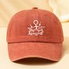 Drum Print Retro Washed Baseball Cap Adjustable For Both Men And Women, Suitable For Outdoor Sports, Camping, And Leisure