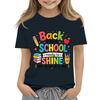 Children's Casual and Fashionable Round-Neck Printed Short-Sleeve Top for Back-to-School