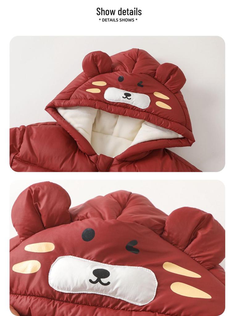 Kaka Panda Kids' Winter Cotton Coat - Warm Padded Jacket for Boys & Girls