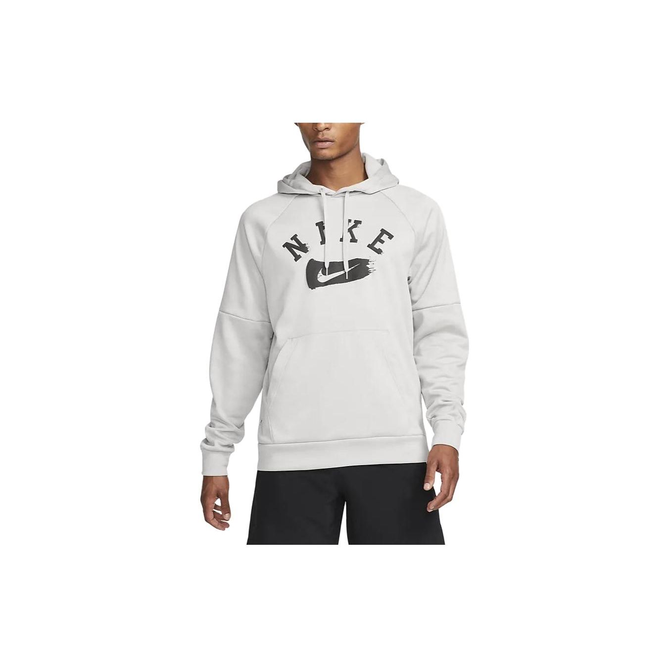 Nike Letter Logo Print Pullover Hoodie Men hoodies Light-Iron-Ore DQ4765-012 L