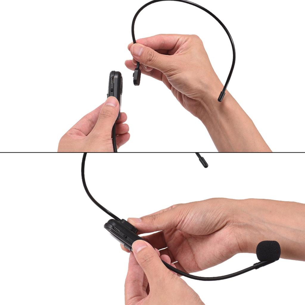 2.4G Wireless Microphone Headset 164ft Range Headset Mic and Handheld Mic 2 In 1 Professional Voice Amplifier Headset