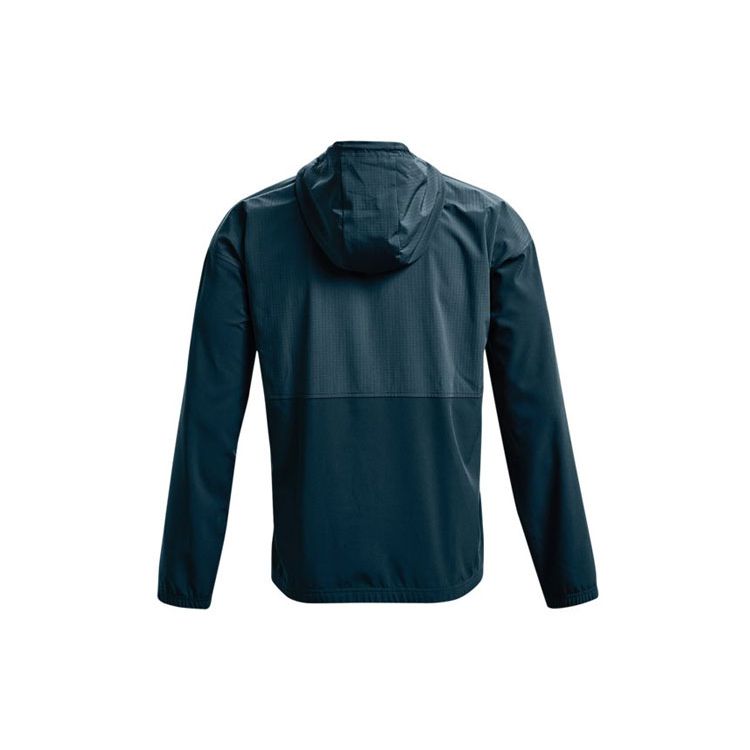 Under Armour Rush Series Popover Half-Zip Woven Training Hoodie Men Hoodie Blue 1366188-413