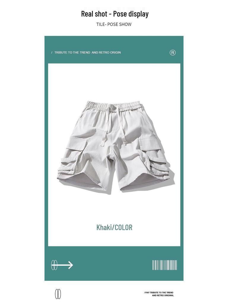 Chao Nan Da Men's American Style Casual Cargo Shorts - Loose Fit Outdoor Sports Pants