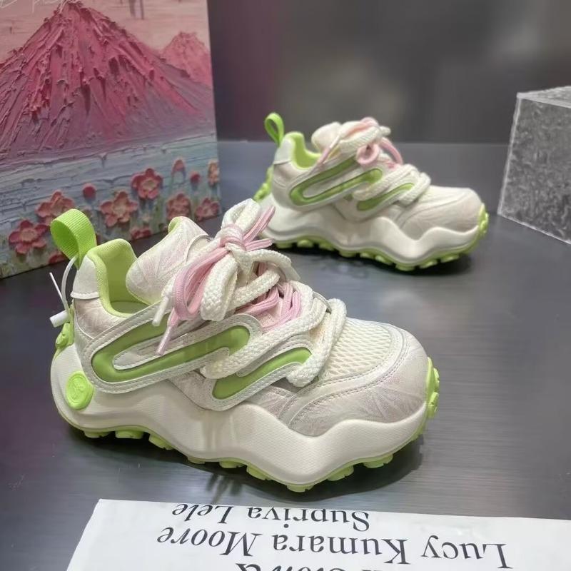 Fashion Muffin Versatile Shell Head Platform Women's Sports Casual Shoes 2025 Summer New Big Head Heightened Daddy Shoes