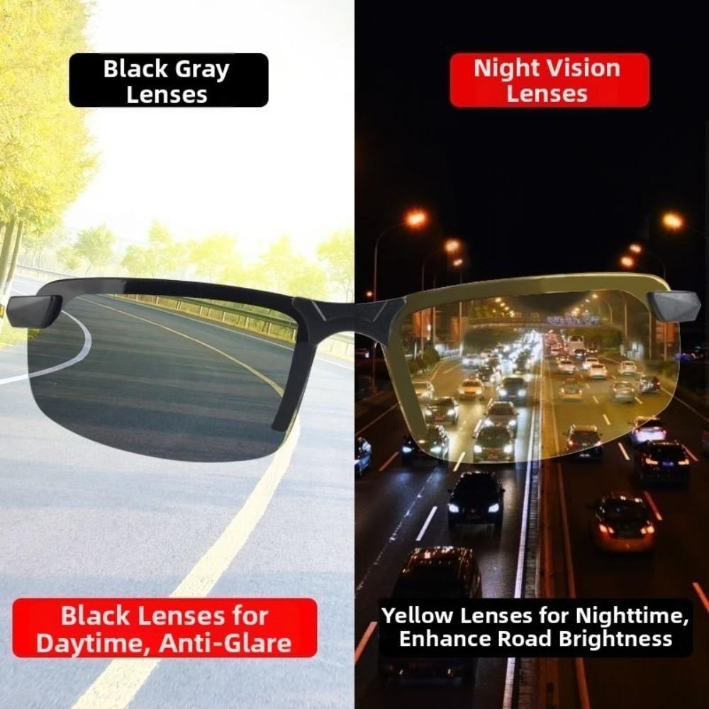 UV Protection Anti-Glare Sunglasses Day and Night Driving Sunglasses Night Vision Glasses Cycling
