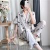 Korean version of sweet girl short-sleeved pajamas women's spring summer cotton and silk shirt collar can be worn outside loungewear princess