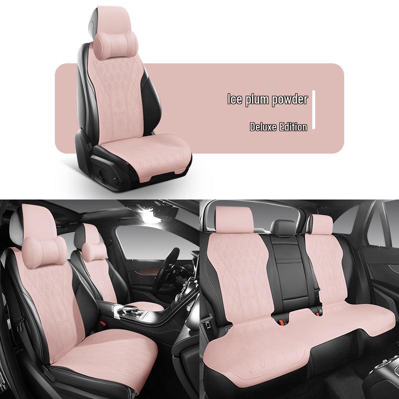Universal Suede Car Seat Cushion for Four Seasons - Fit for Corolla, Bora, Lavida (Five-Seat, Half-Wrap Style)