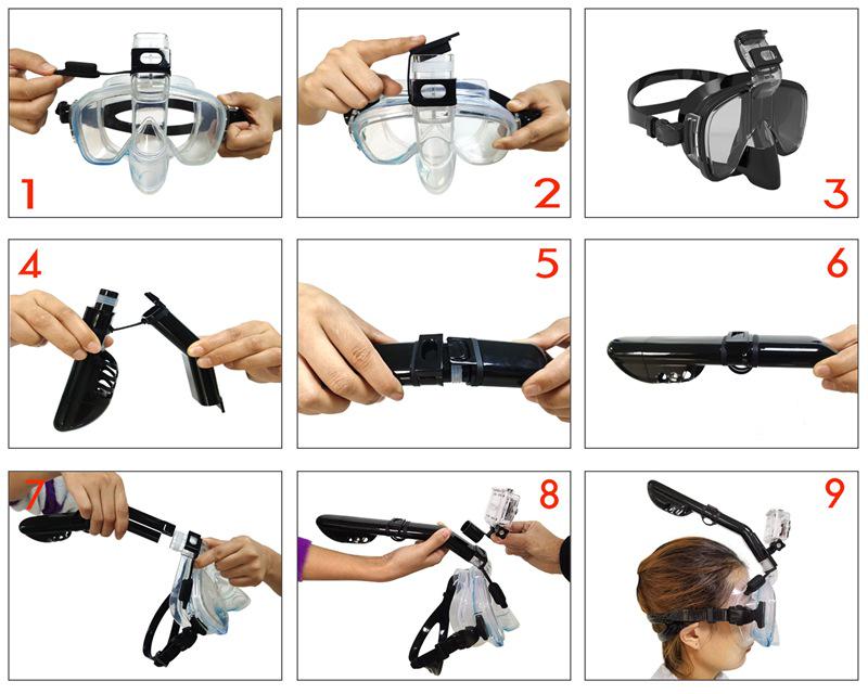 Waterproof Anti-Fog Full Dry Diving and Snorkeling Mask for Adults and Children