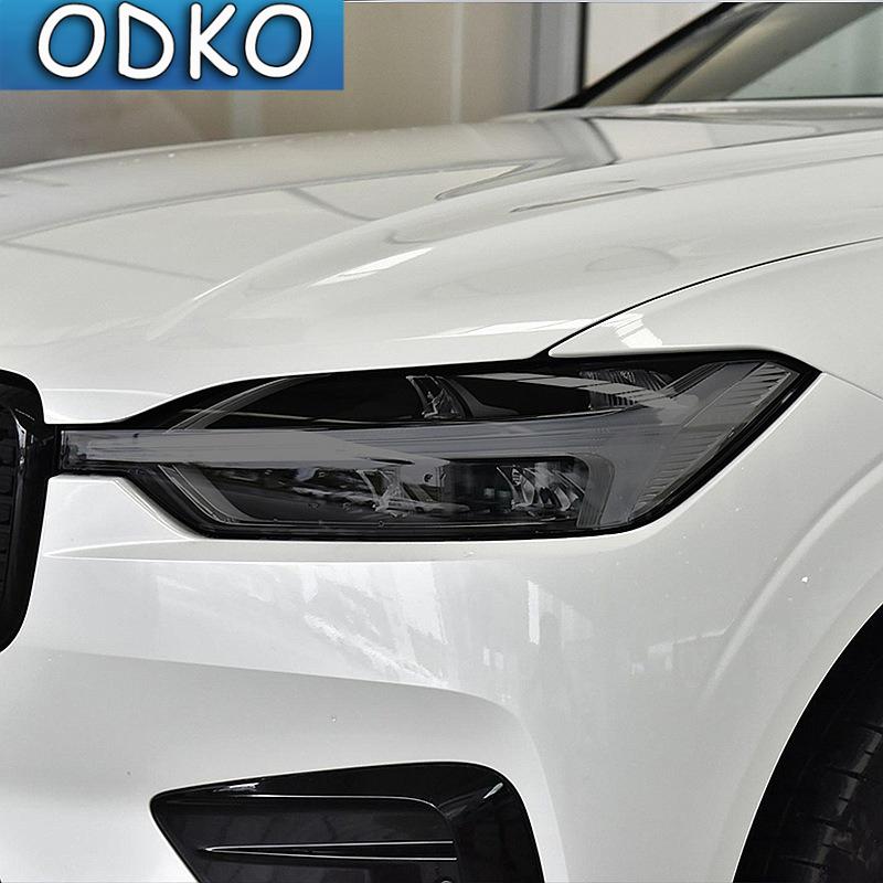 Rauchschwarzer TPU-Aufkleber Transparente Scheinwerfer-Schutzfolie Für Volvo XC40 XC60 XC90 S60 S90 V60 V90 2014- Zubehör