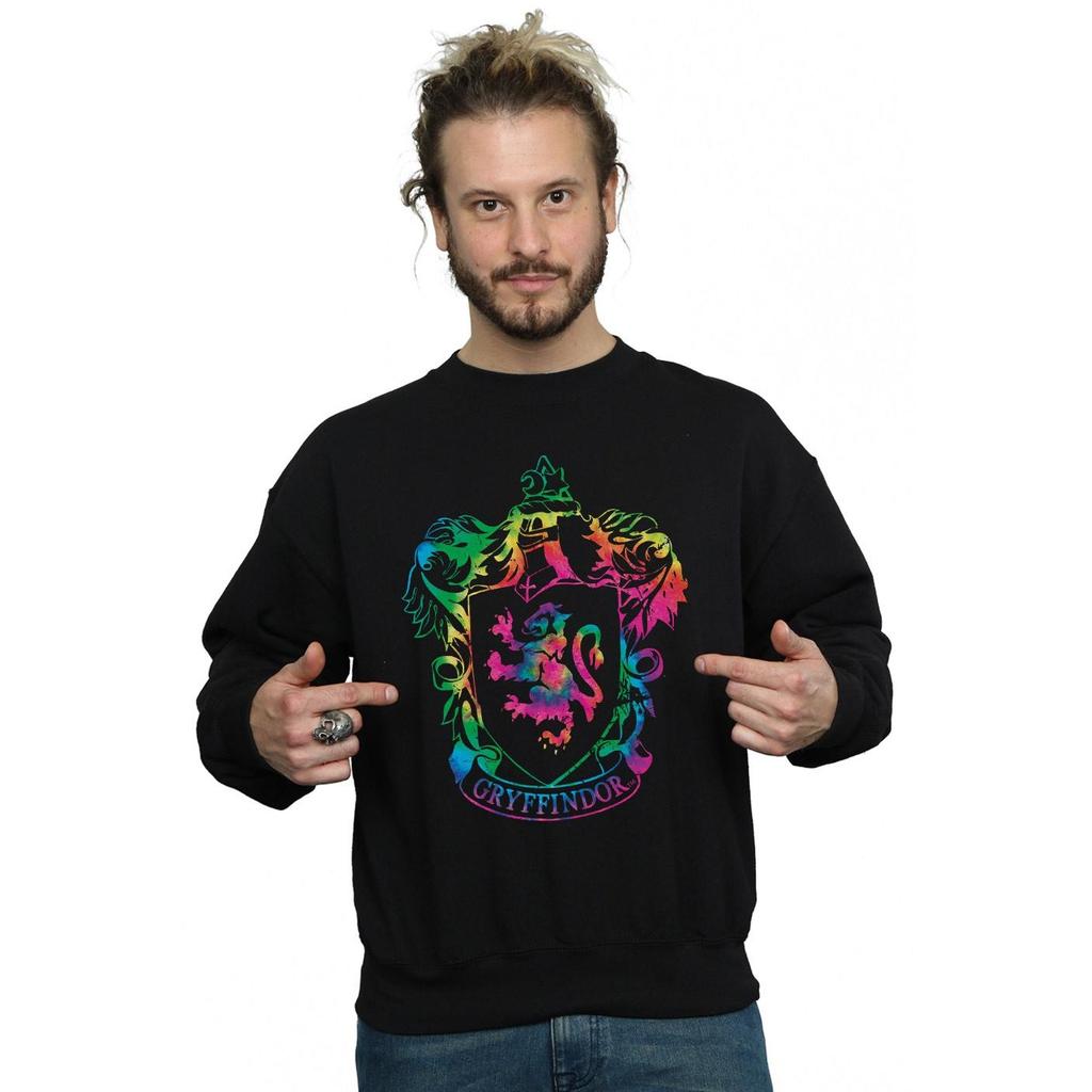 HARRY POTTER Erkek Gryffindor Arması Tie Dye Dolgulu Sweatshirt