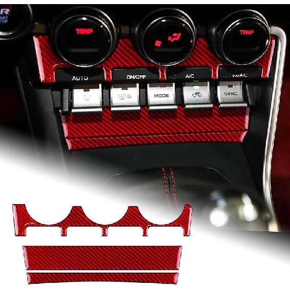 AIRSPEED for Subaru BRZ Toyota GR86 2021 2022 Seat Heating Control Button Cover Center Console Panel Carbon Fiber Sticker Interior Accessories,