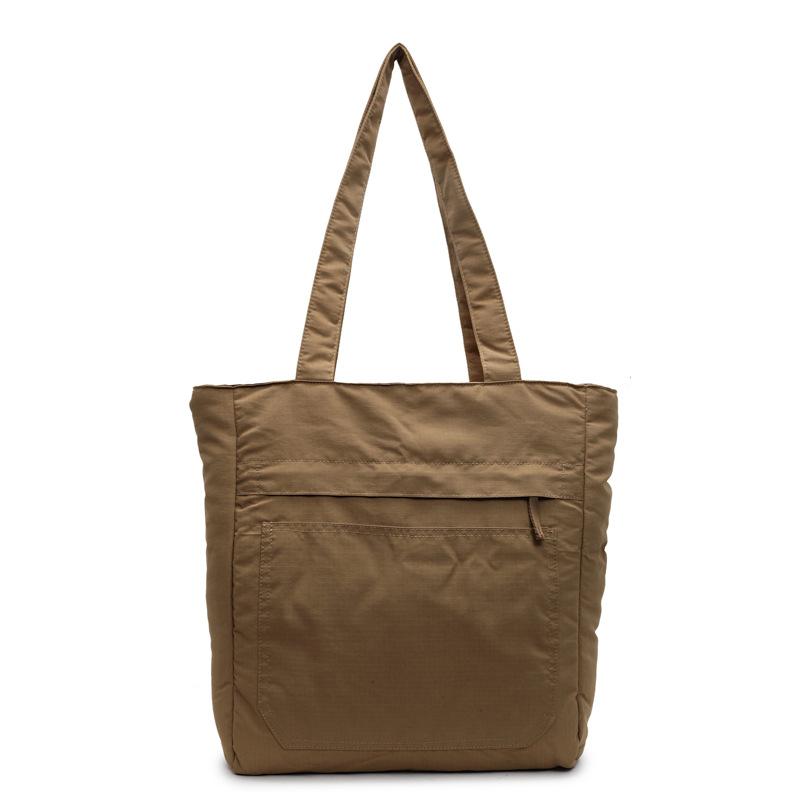 Solid color versatile casual shoulder bag large capacity simple texture tote bag fashionable commuter art bag