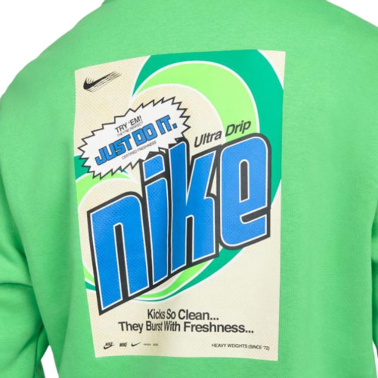Nike Sportswear Keep It Clean Fleece Hoodie Men Sweatshirt Green DM2200-362