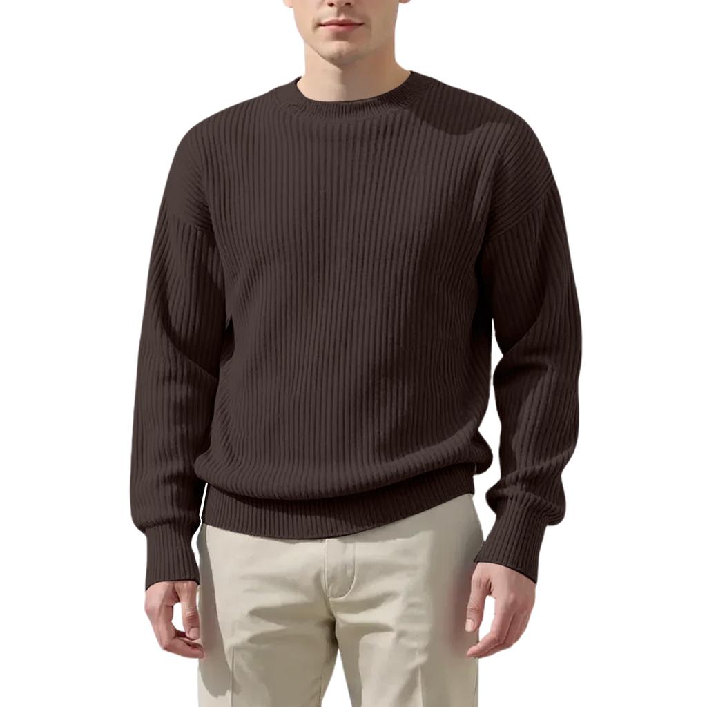 Men's Casual Loose Round Neck Sweater