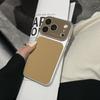 Applicable To iPhone17PRO Lens Large Window Lychee Leather Pattern Mobile Phone Case Apple 15 Business Case Lychee Pattern