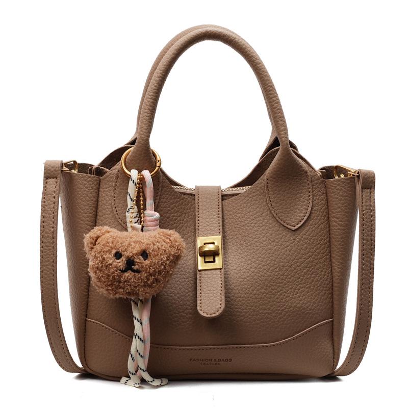 Vysoce módní všestranná taška typu bucket bag dámská 2025 nová taška přes rameno messenger taška vzor liči ruční nošení taška na nákup zeleniny