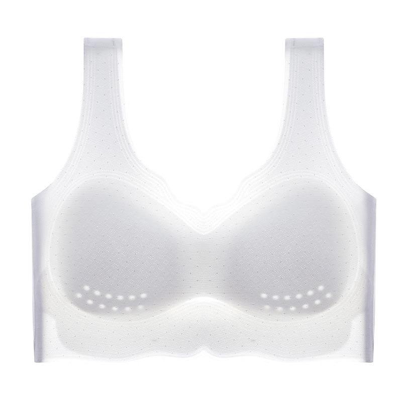 Large Size Women Summer Ultra Thin Large Breasts Show Small No Trace Beauty Back Breathable Comfortable Gathering Bra