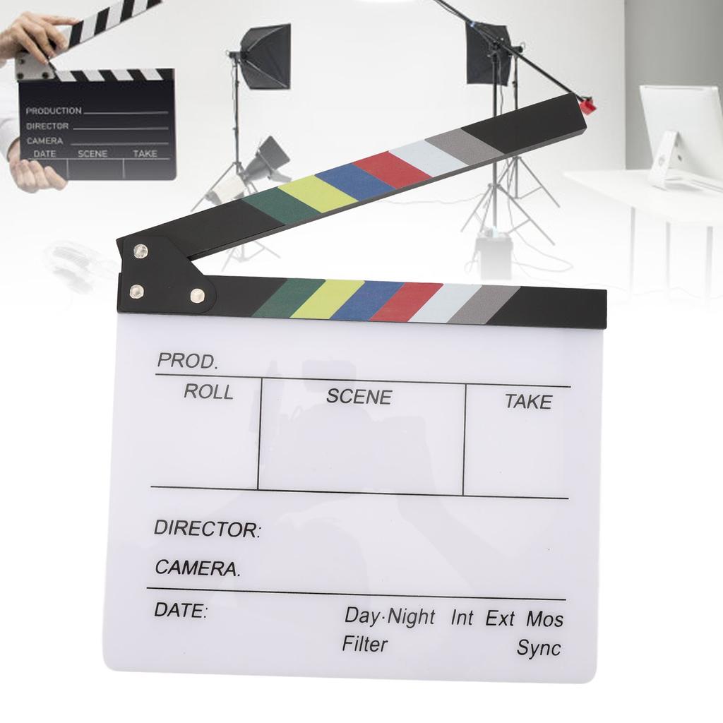 Movie Clapboard Acrylic Letters Display Scene Clapper Clap Board for Advertising Music Videos Docume