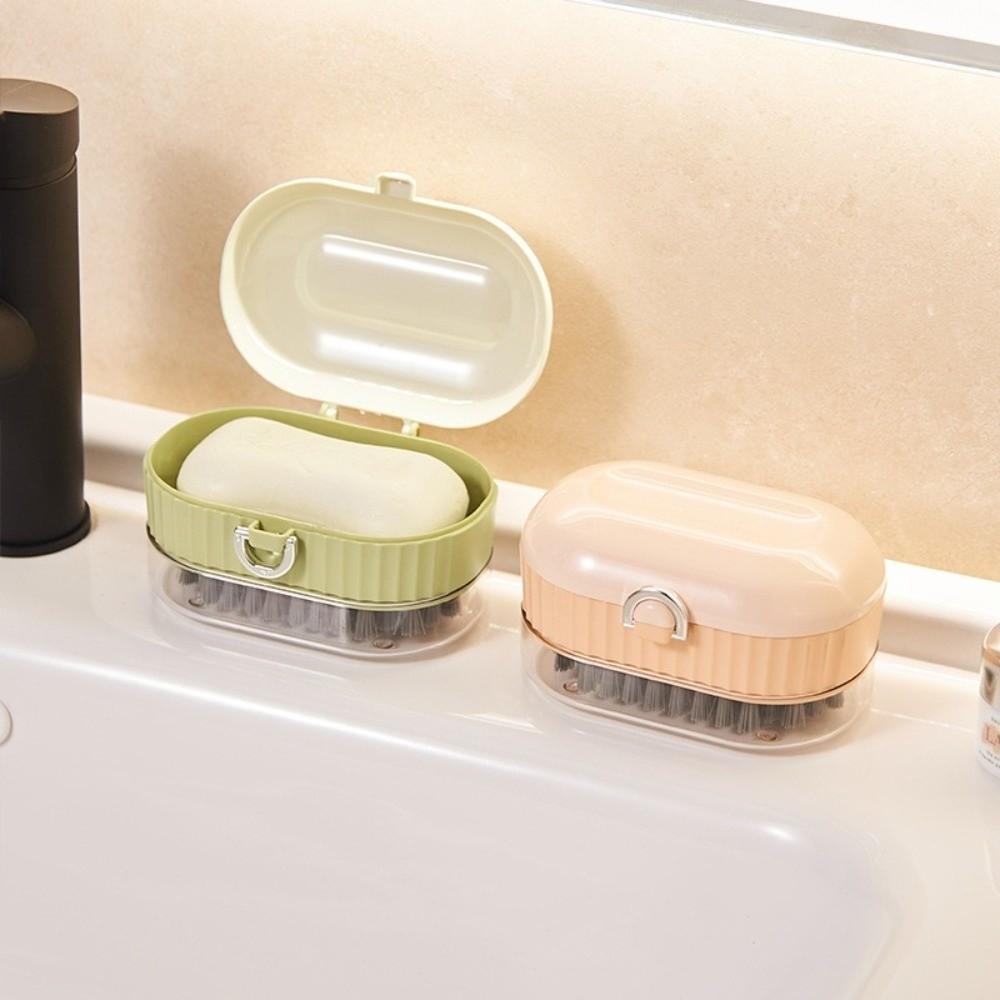 2PCS Drainable 2 in 1 Soap Box Plastic Soap Storage Rack Portable Soap Holder  Kitchen