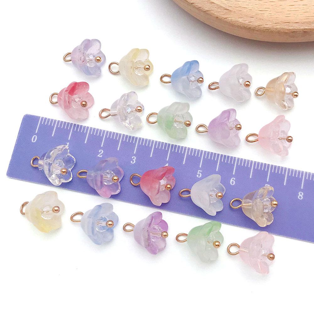 Lily of the Valley Glass Pendant Charm for DIY Jewelry