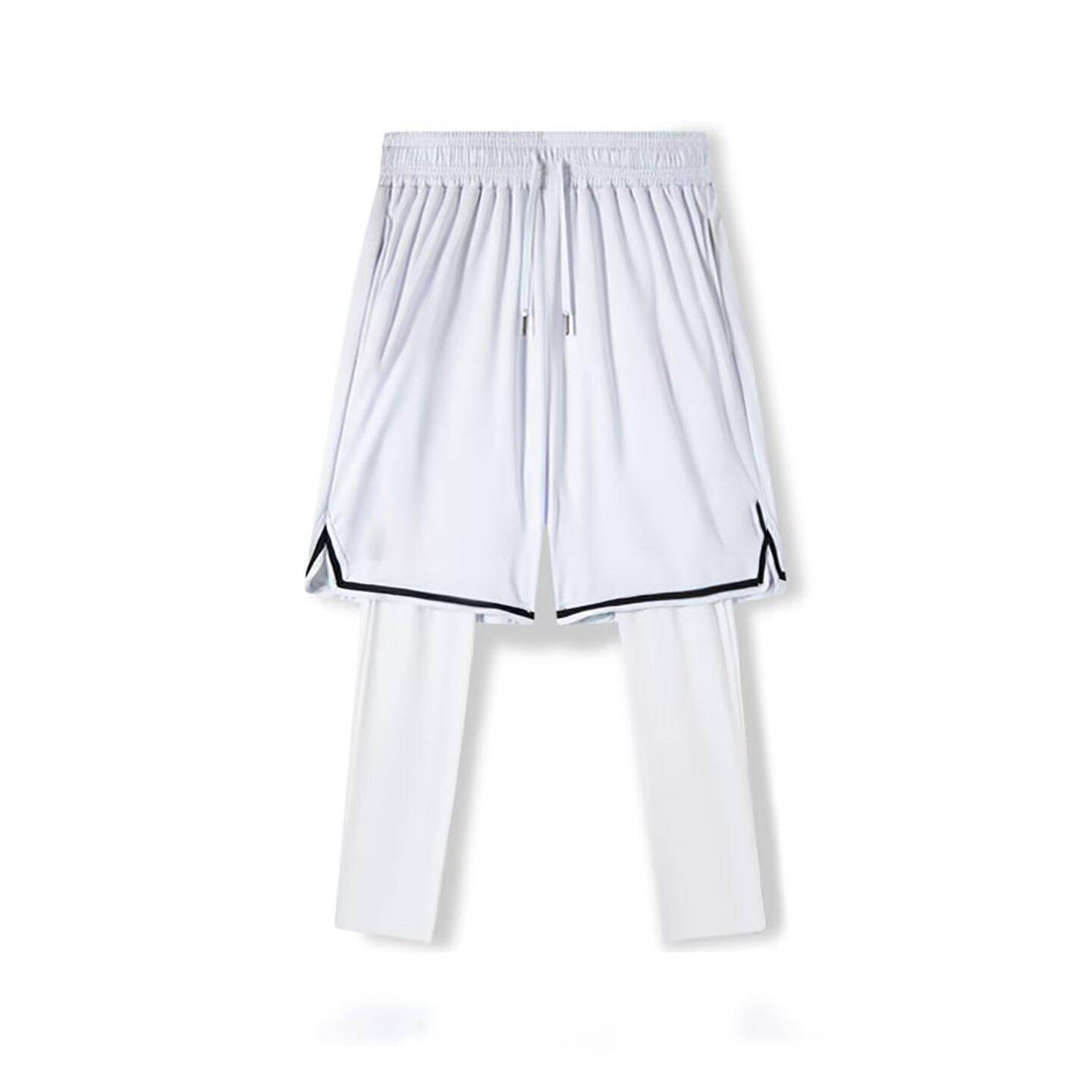 Youth Sports Men s Quick-Dry Integrated Basketball and Cycling Pants 3XL белый