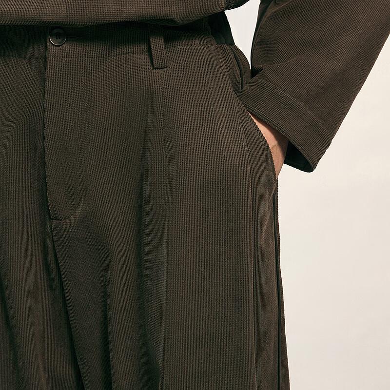 CROQUIS Men's 2025 Autumn Loose Fit Curved Casual Trousers