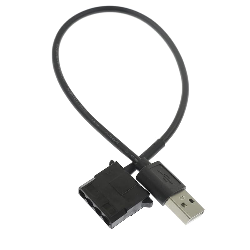 USB to 4-Pin Molex 5V USB Case Fan Power Supply Cable for Computer 11.8   30cm USB to Molex 4 Pin 5V 30c