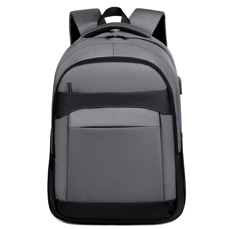 Business Backpack, Men's Multi-functional Computer Bag, Simple Solid Color, Multi-layered College Student Schoolbag for Business Trips and Travels