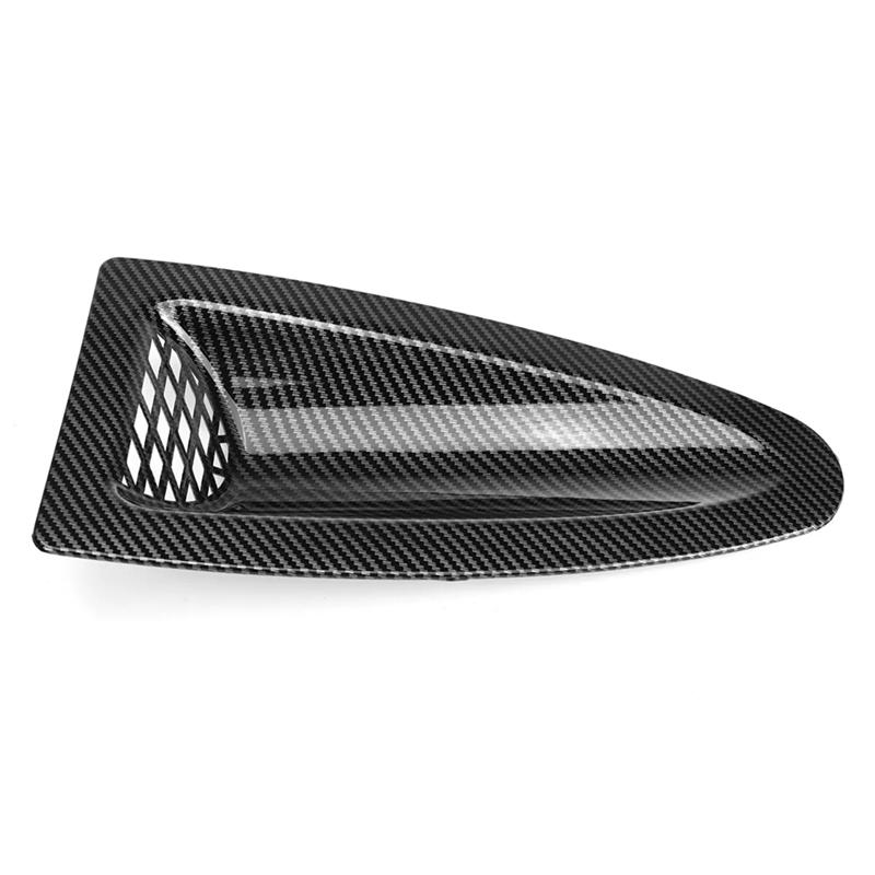 A73X-Universal Engine Hood Vent Louvers Air Scoop Bonnet Vent Air Intake Cover Car Parts Car Front Vent Carbon Look