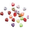 50/100Pcs/Lot Mixed Acrylic 26 Letters Loose Heart Shape Beads For DIY Jewelry Making Bracelet Necklace Keychain Accessories