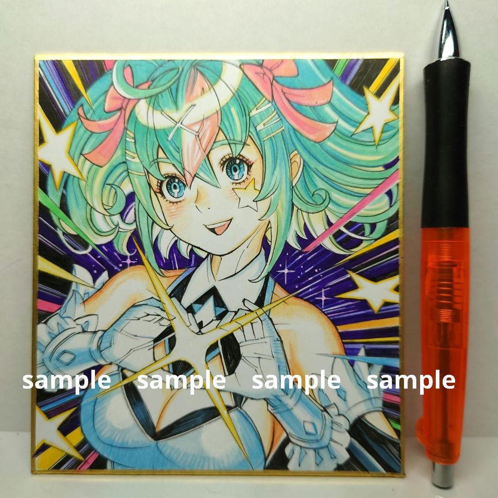 [USED] Hand-drawn Illustration 219 Original Original Painting Colored Paper Doujin "Galaxy Idol