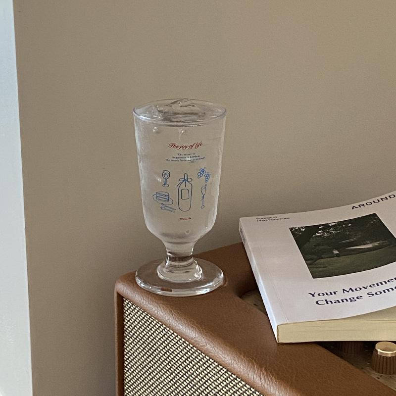 

Домашний Средневековый Высокий Стакан, Ретро Французская Романтическая Десертная Чашка, Нишевой Простой Стакан для Молока, Устойчивость к Высоким Температурам Can enter dishwasher 250ml