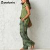 New Retro Casual Fashion Women's Sleeveless Top and Plaid Pants Set