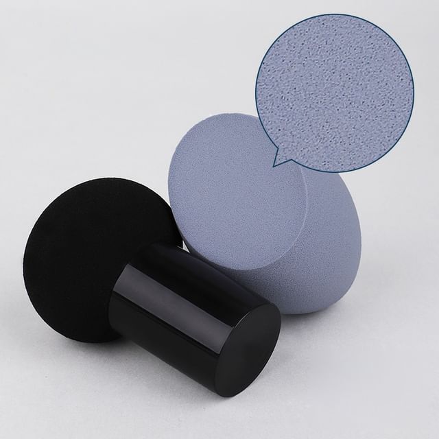 Violeta - Set: Sponge Makeup Brush + Makeup Blender Beauty Sponge Black & Gray