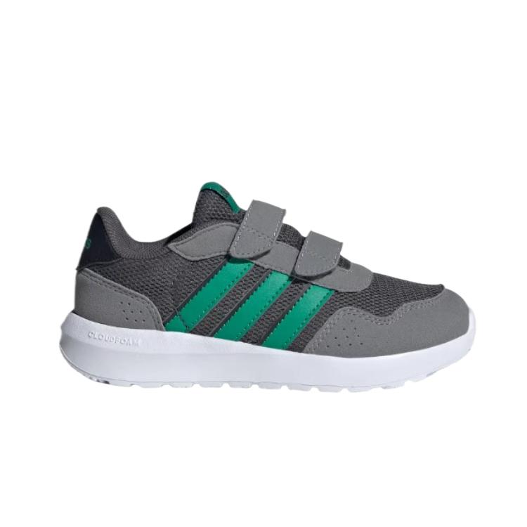 Adidas CF Comfortable Versatile Moisture-Wicking Durable Low-Top Casual Shoes Kids Sneakers Dark-Gray Grass-Green Gray JH6217