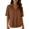 Womens Spring Tops Casual Button Down Blouse Summer Shirts for Women Loose Fit Lightweight Womens Summer Shirts