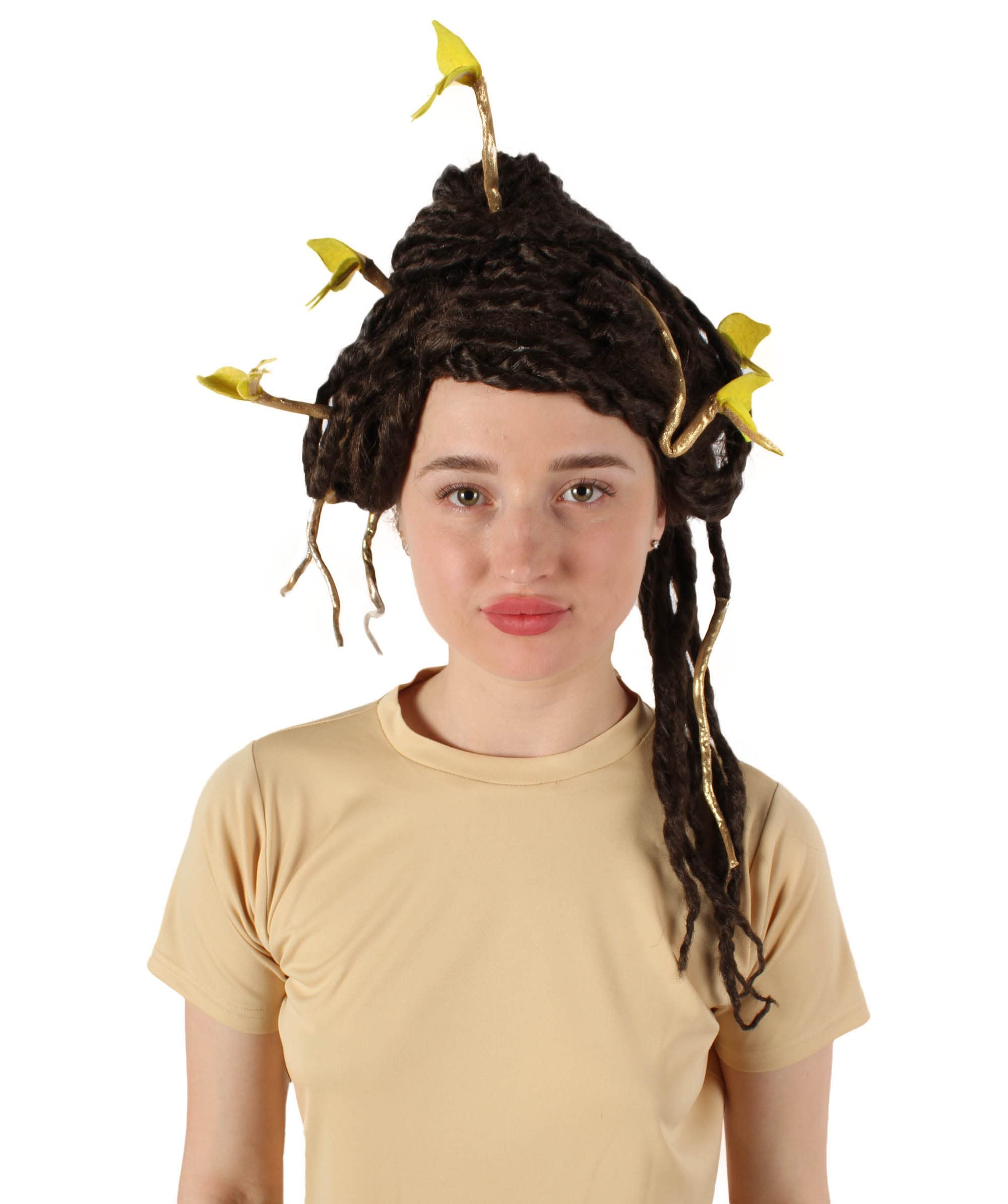 Wigs2you H-5663-BR Премиум Женская Современная Парик Медуза Змея Коричневый для Хэллоуина и Вечеринок