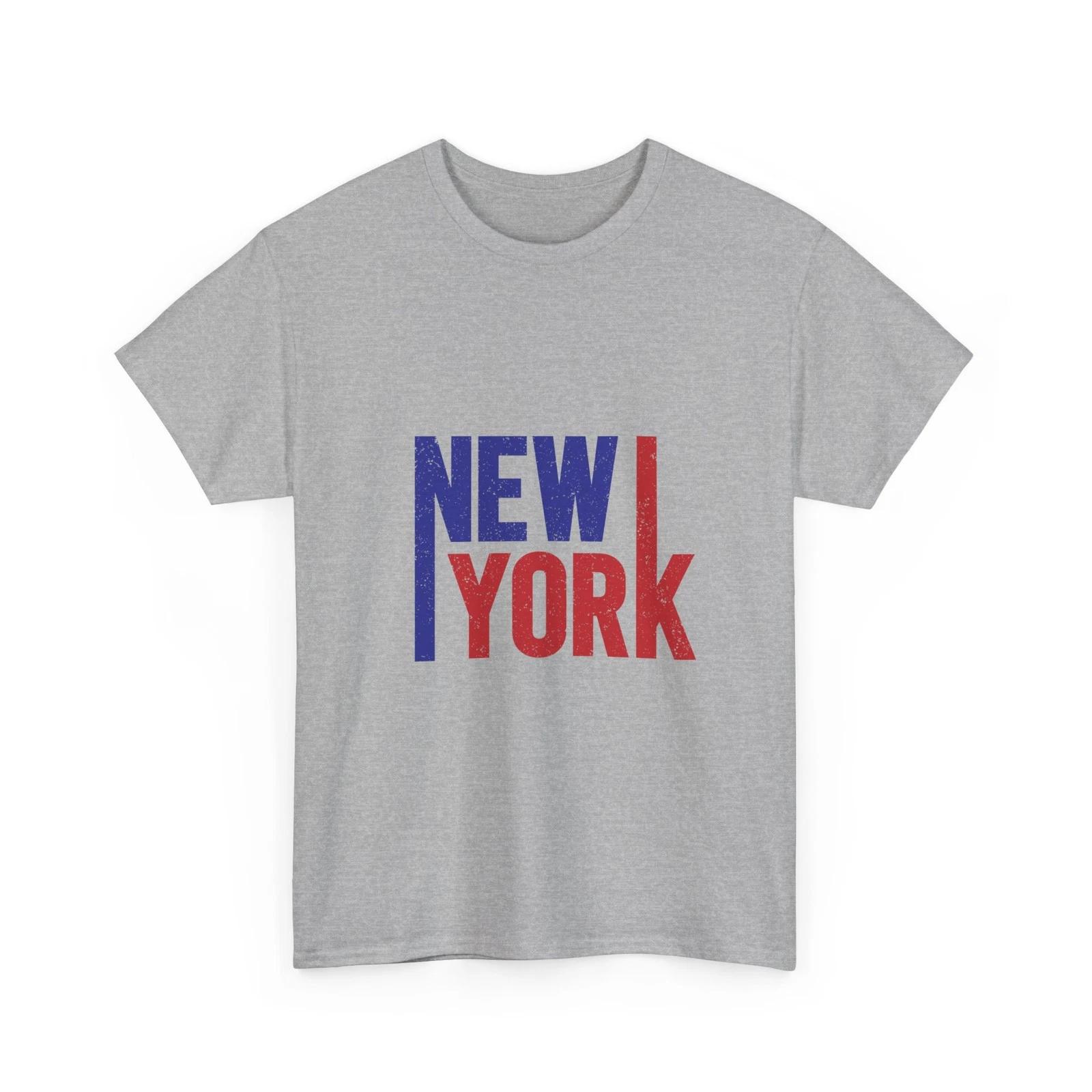 New York Cotton T-Shirt NYC Red Blue City T-Shirt M