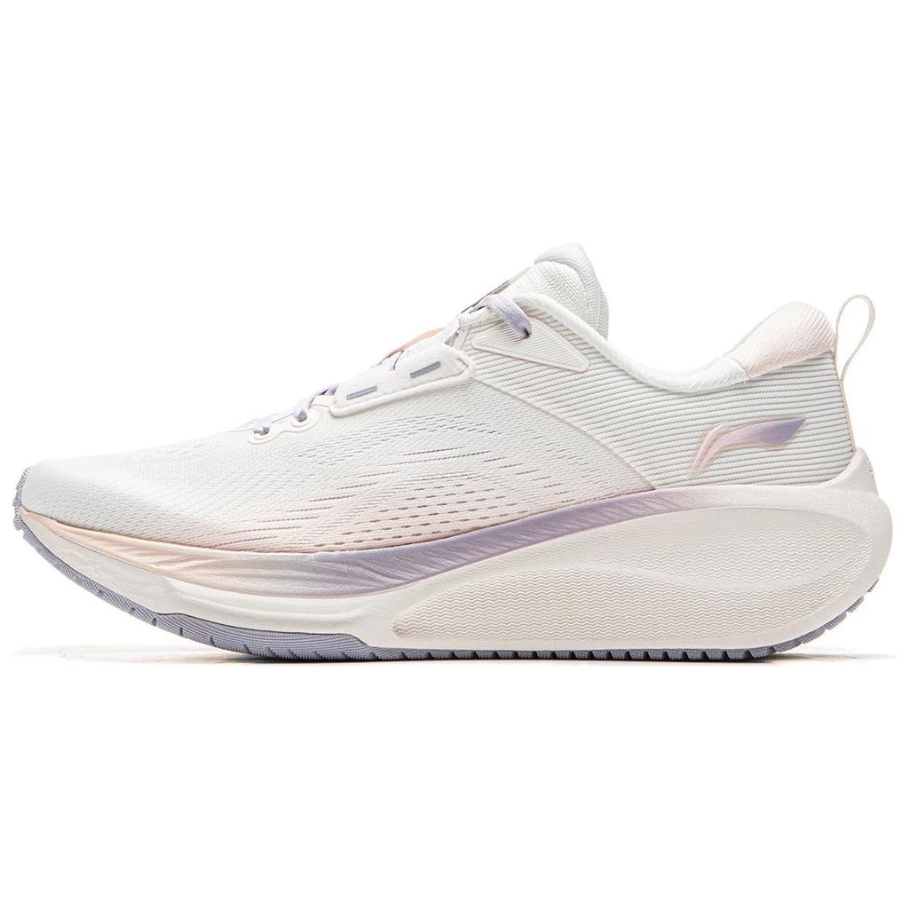New LINING Wu Leaping 2.0 V2 Running Shoes Women's Low top Mist White/Light Bud Orange ARSU070-7