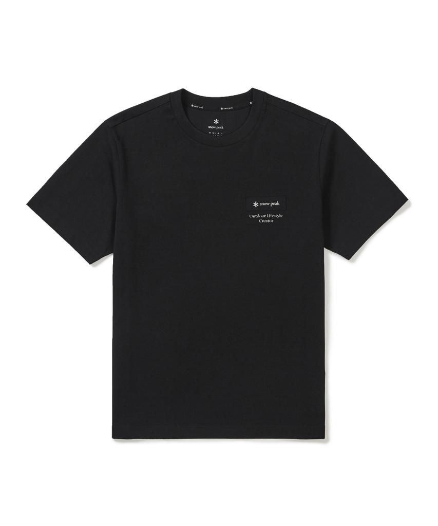SNOWPEAK APPAREL Aerocool Woven Patch Short Sleeve T-Shirt (S26Mufts24) Black