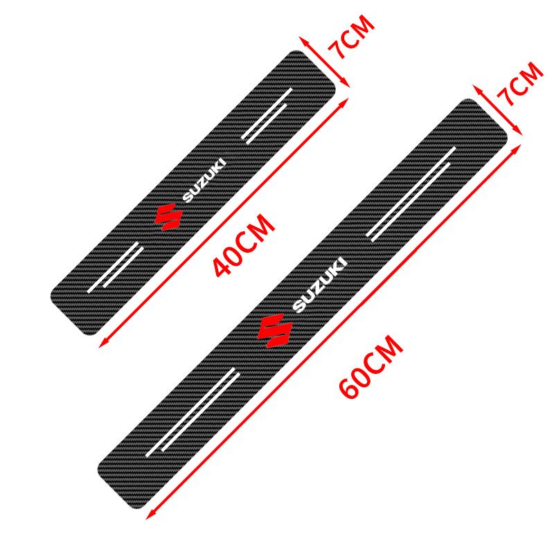 4pcs Carbon Fiber Car Sticker Auto Door Threshold Waterproof for Suzuki Swift Jimny Grand Vitara SX4 Samurai Spacia Liana Car