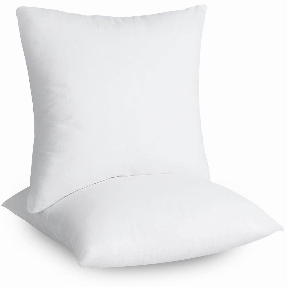 2 Pack Throw Pillow Inserts Lightweight Down Alternative Polyester Pillow, Couch Cushion, Sham Stuffer, Machine Washable
