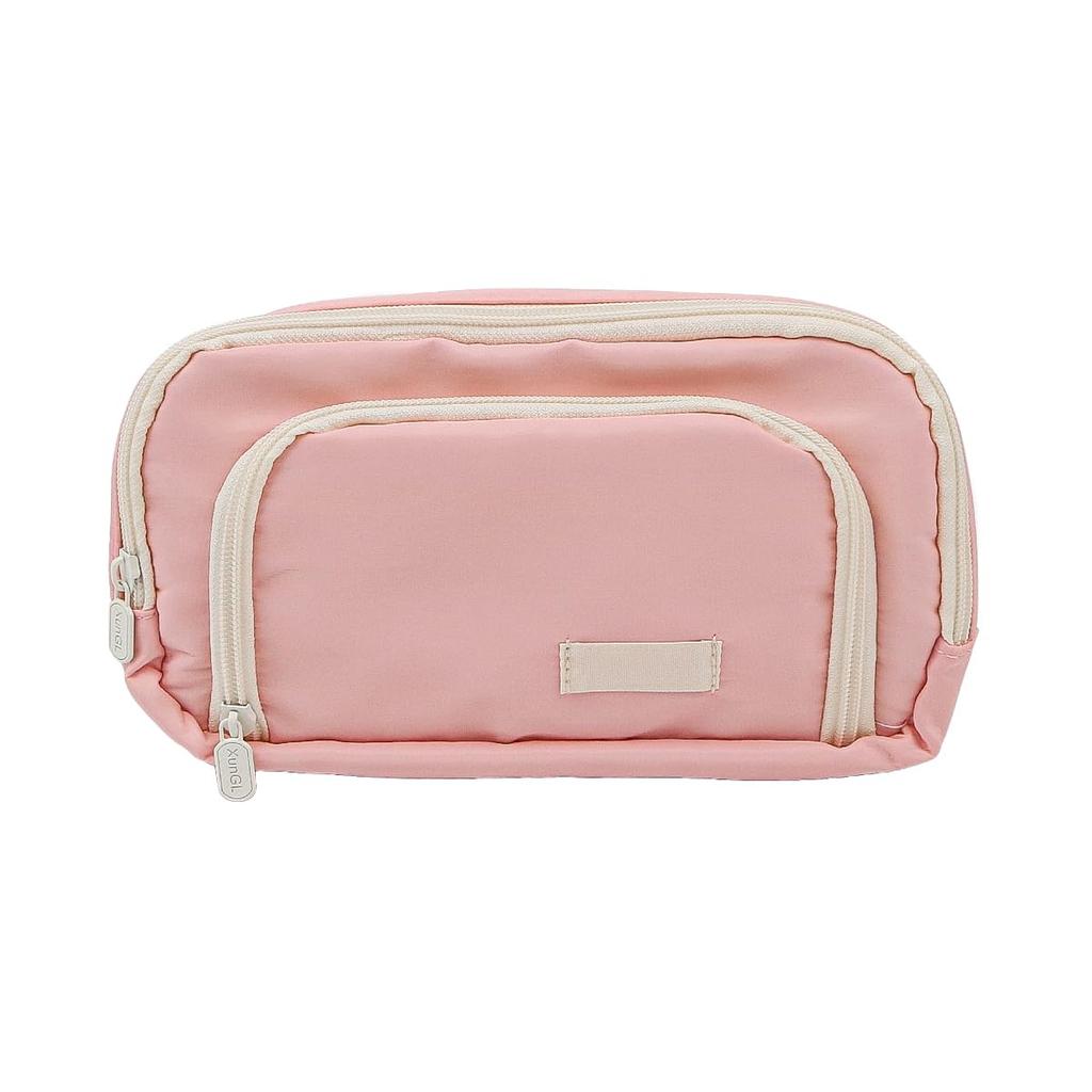 Large Capacity Pencil 3 Compartment Pencil Pencil Portable Pencil Case with Stationery Organizer with Zipper for Pink [NUZAMAS] Case, Case, Pouch,