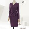 Win Brooch Set Asymmetrical Peplum Dress
