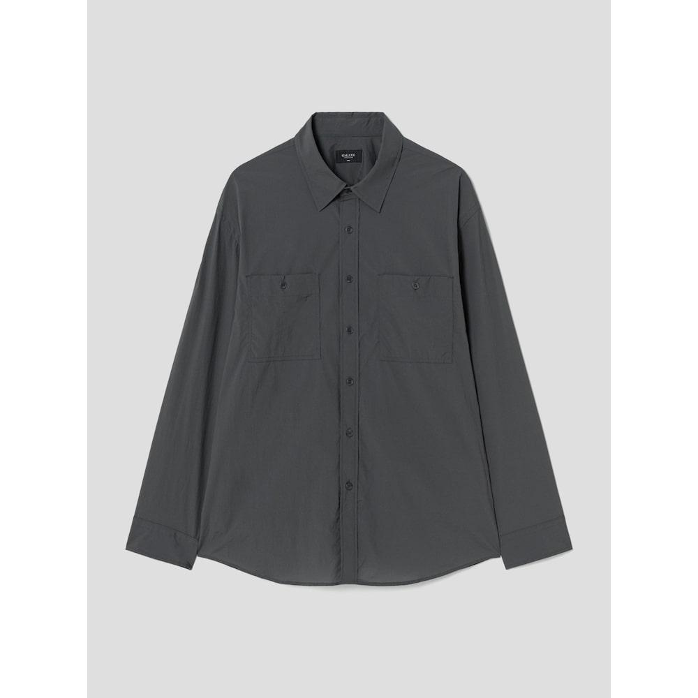 GLXY (GALAXY LIFESTYLE) Glxy [Galaxy Lifestyle][Sammu Clothing] Nylon Stretch Overshirt Ash