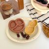 ins style cute bread ceramic taste plate underglaze color side dish plate hot pot seasoning plate soy sauce vinegar plate dipping plate