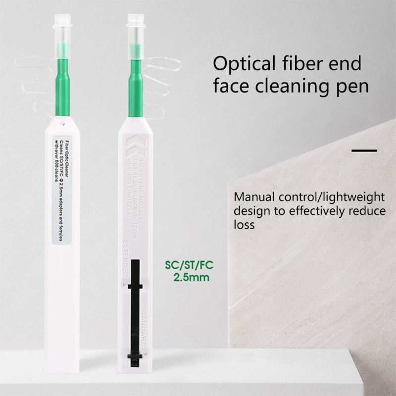 One-Click Cleaner Optical Fiber Cleaner Pen Cleans 2.5mm SC for FC ST LC MU Connector Over 800 Times